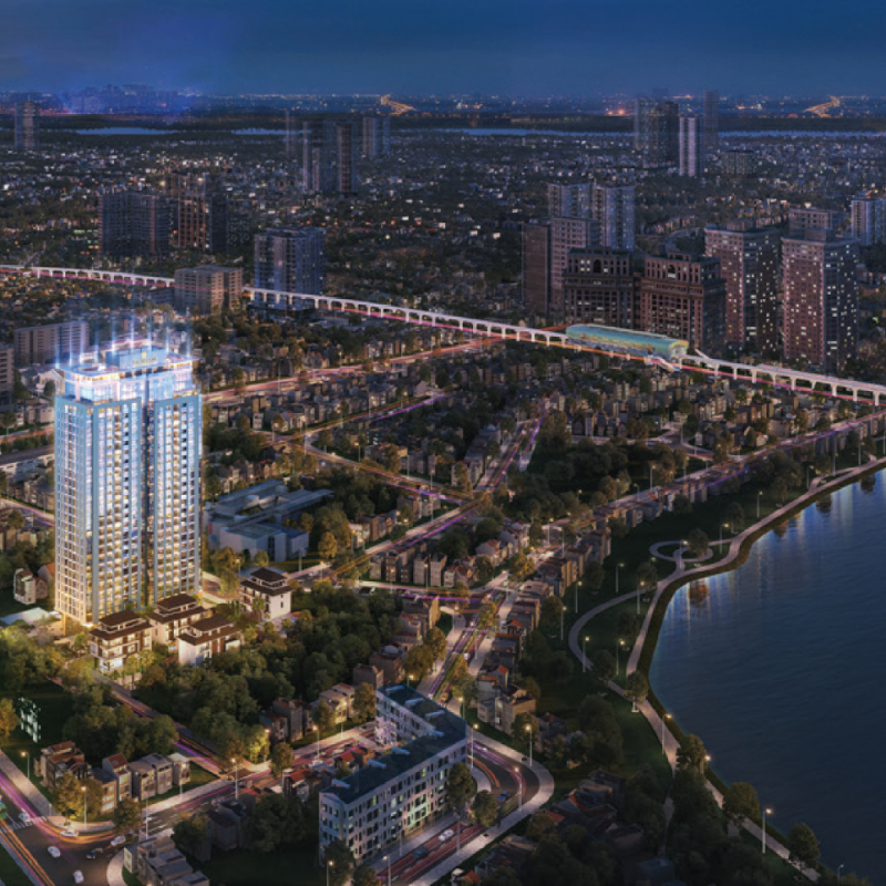 Phối cảnh tổng quan dự án The Nelson Residences Láng Hạ