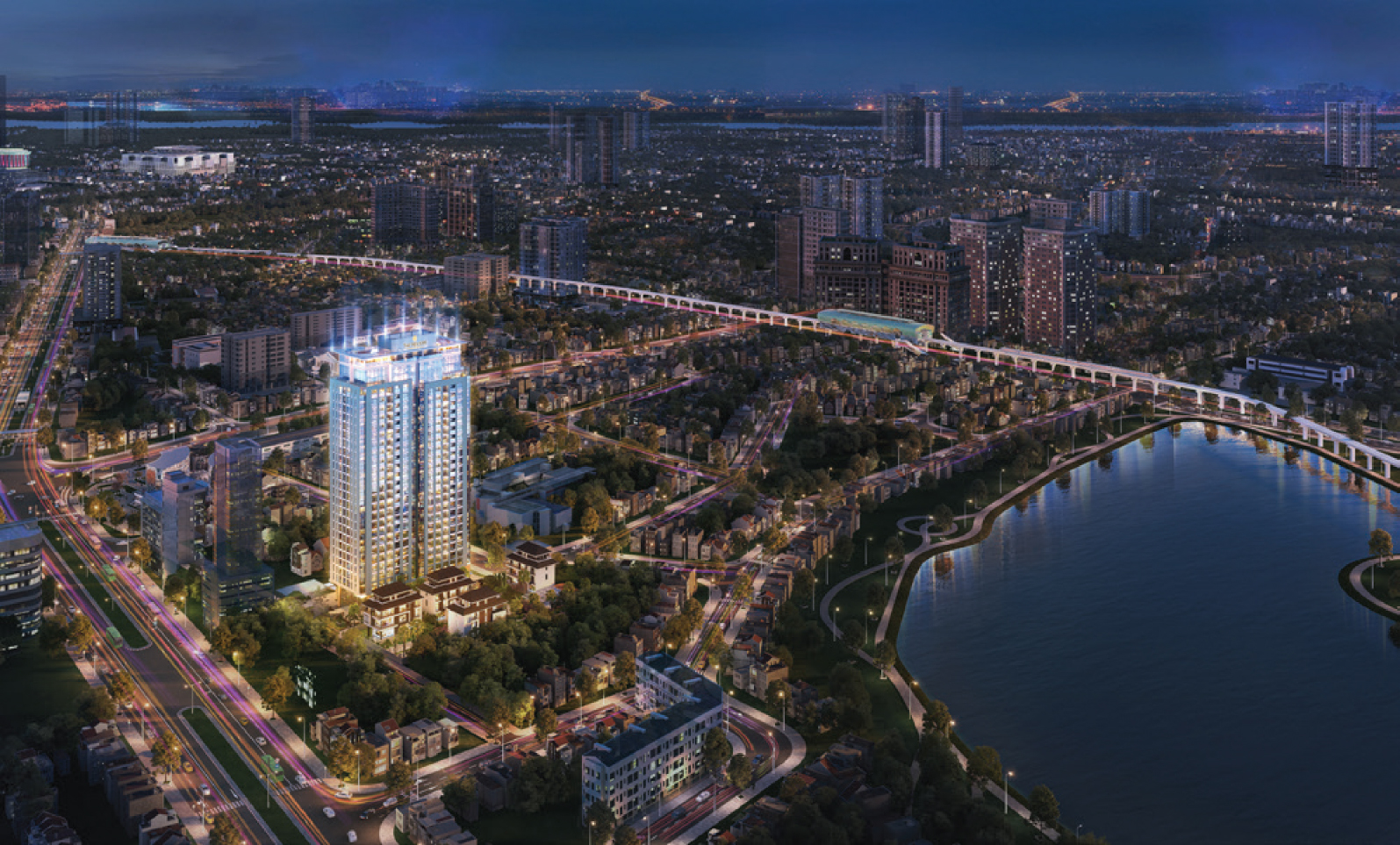 Phối cảnh tổng quan dự án The Nelson Residences Láng Hạ