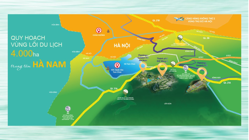 Vị trí dự án Flamingo Golden Hill Hà Nam (2)