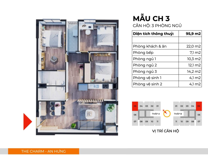 Thiết kế căn hộ The Charm An Hưng (3)
