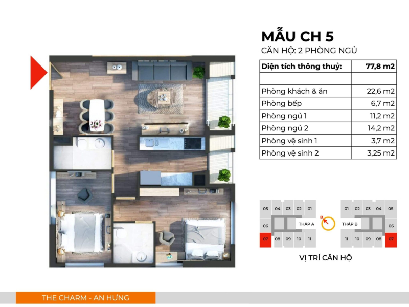 Thiết kế căn hộ The Charm An Hưng (4)