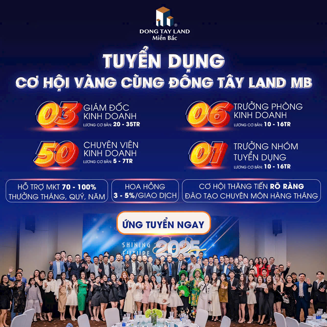 Tuyển dụng chuyên viên kinh doanh Đông Tây Land Miền Bắc