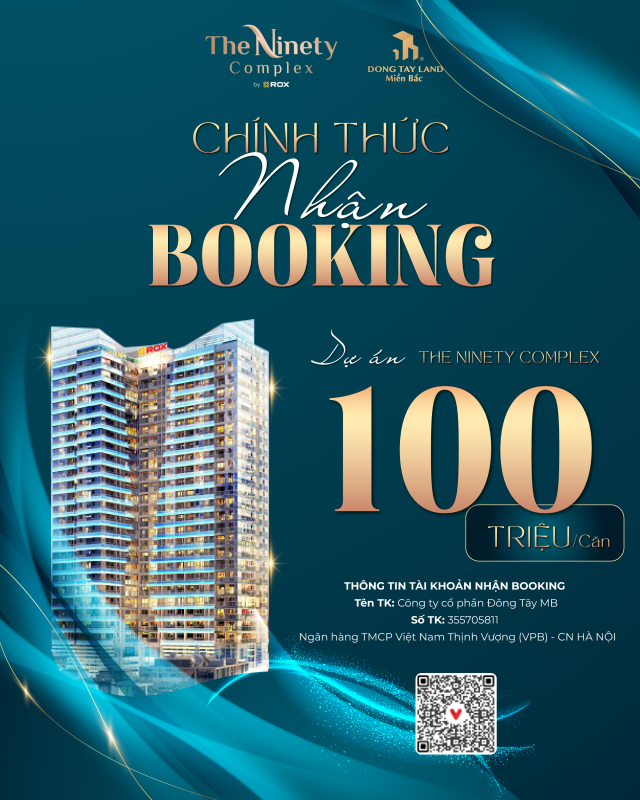 Chính thức nhận Booking The Ninety Complex